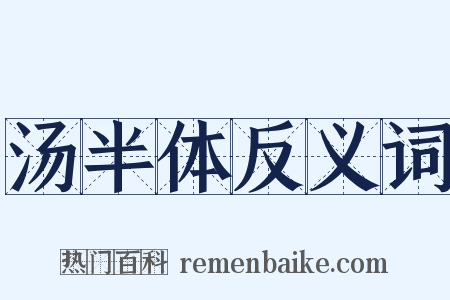 汤半体反义词是什么意思的图片